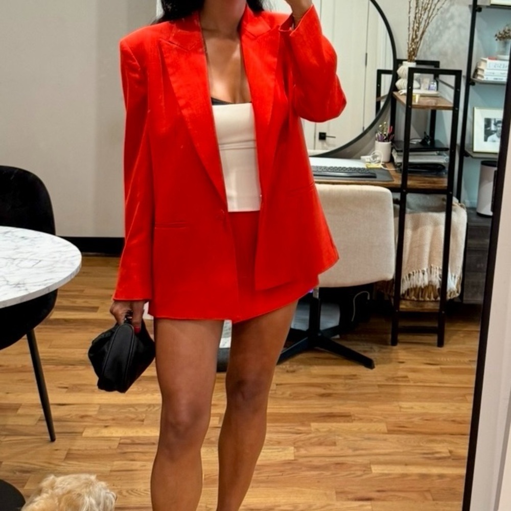ZARA Elegant Red Women's Blazer USED